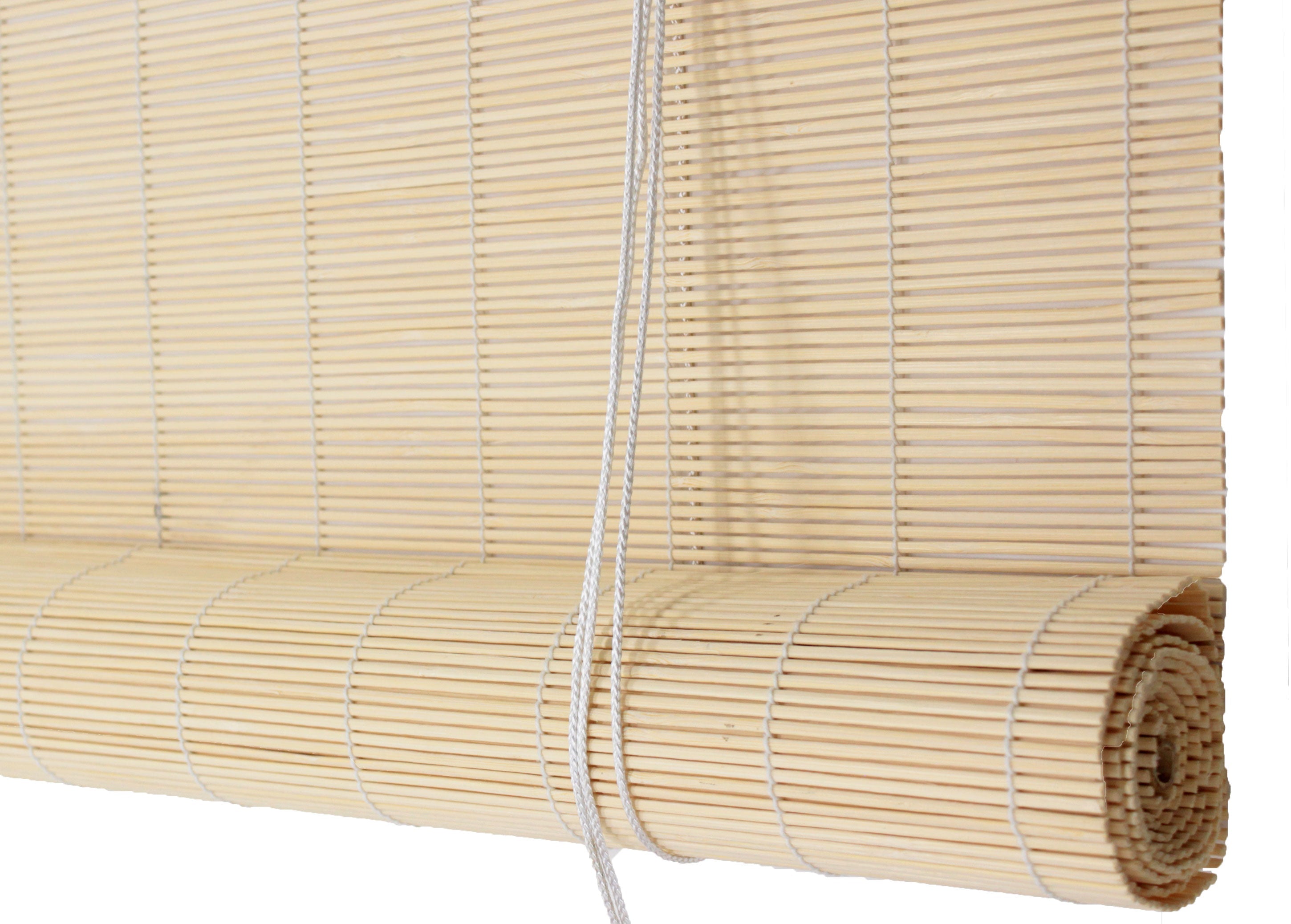 ZH-VBC Bamboo Roll Up Shades for Outdoor Use, Lined Panama