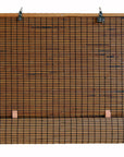 Espresso Brown Bamboo Slat Cordless Roll Up Window Blind