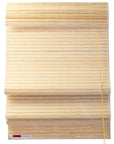 Natural Bamboo Slat Roman Shade with Valance